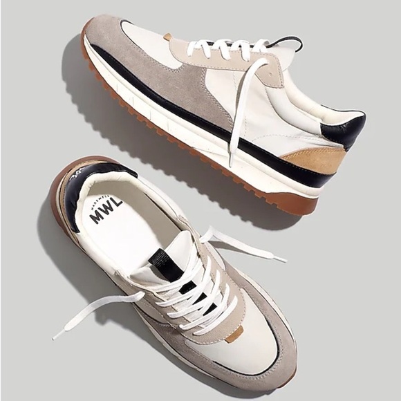 MADEWELL Kickoff Trainer Sneaker In Suede, Wash Nubick Leather New In Box 11.5 - Picture 3 of 13